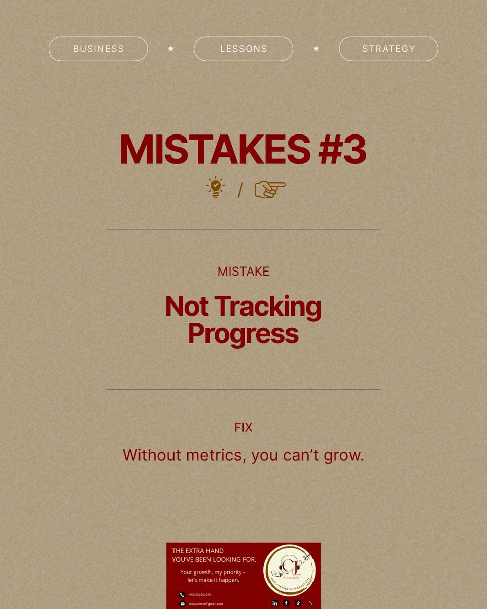 vachejuarez's tweet photo. Growth starts when you avoid the mistakes that hold your business back.
#BusinessTips #EntrepreneurMindset #SmallBusinessGrowth https://t.co/JqUJ0XdeJ0