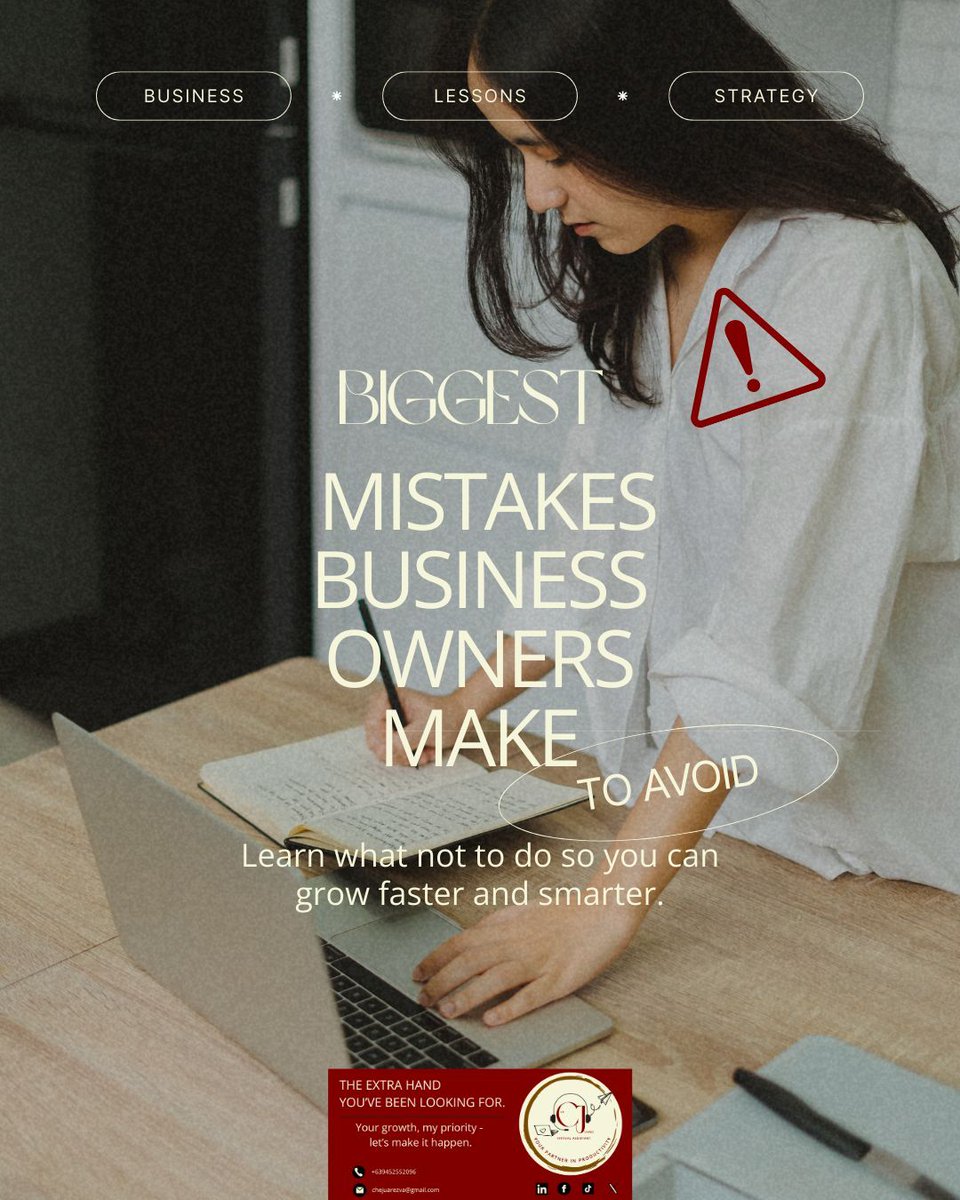 vachejuarez's tweet photo. Growth starts when you avoid the mistakes that hold your business back.
#BusinessTips #EntrepreneurMindset #SmallBusinessGrowth https://t.co/JqUJ0XdeJ0
