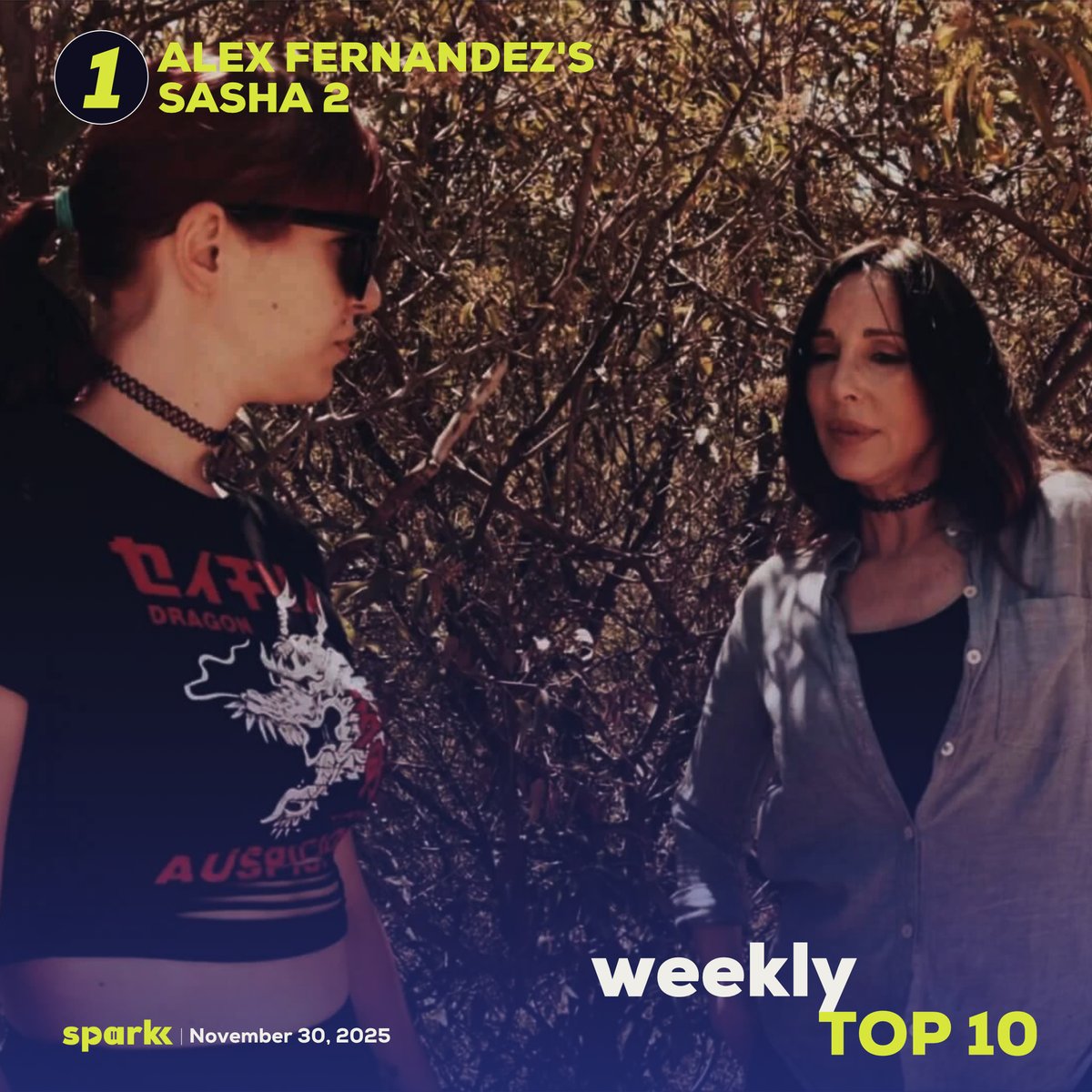 sparkktv's tweet image. 🏆 The Weekly Top 10 is here!
Alex Fernandez's Sasha 2 takes the number 1 spot this week!

Featuring this week’s full Top 10 lineup below.
Now streaming only on Sparkk TV.
Stream Independent.

#SparkkTV #StreamIndependent #WeeklyTop10 #Top10 #Series #Movies #Podcasts