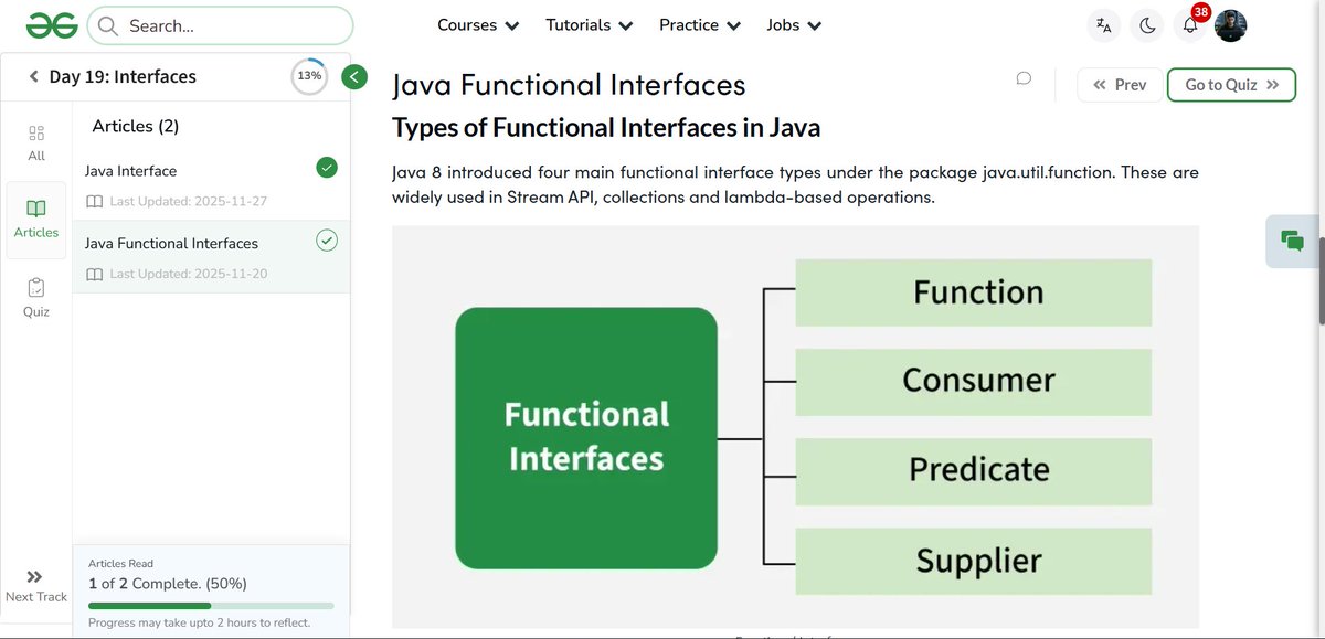 amanhaidry's tweet image. #Java from @geeksforgeeks 🚀
✅Interface
✅Functional Interface
✅Nested Interface
✅Marker Interface
✅Comparator Interface

#365DaysOfCode #JavaDev #GeeksforGeeks #gfg #nationskillup #skillupwithgfg #365DaysOfCoding