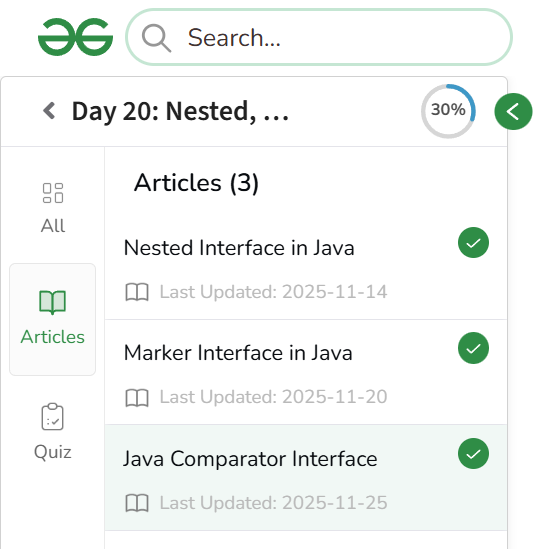 amanhaidry's tweet image. #Java from @geeksforgeeks 🚀
✅Interface
✅Functional Interface
✅Nested Interface
✅Marker Interface
✅Comparator Interface

#365DaysOfCode #JavaDev #GeeksforGeeks #gfg #nationskillup #skillupwithgfg #365DaysOfCoding
