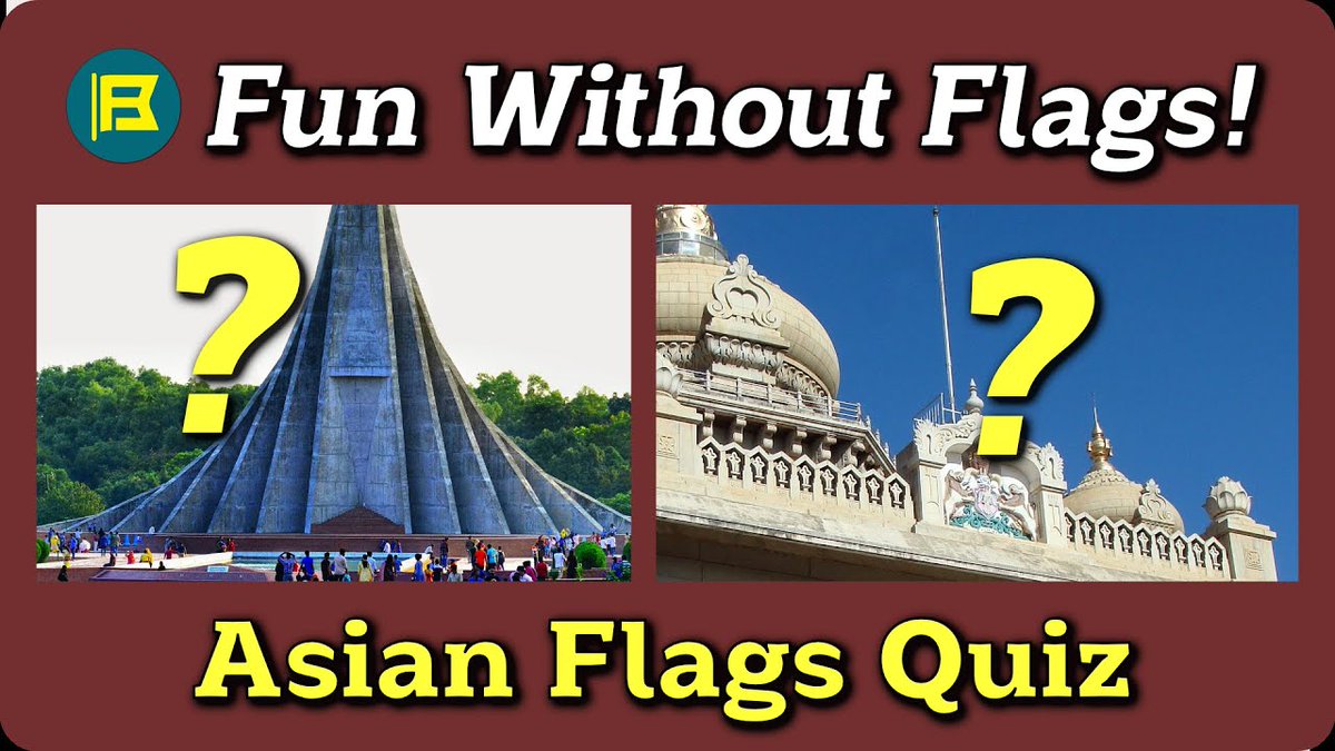 flags_book's tweet image. Find out how well you know the landmarks of #Asia with our latest #FunWithoutFlags Youtube video quiz! Ten landmarks with flags removed. Can you guess the country? Play along, keep score, share with your friends. #world #travelquiz Video link in the reply!