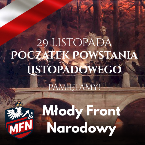 MFNarodowy's tweet photo. 🇵🇱 29 listopada 1830, wybuch Powstania Listopadowego.
Młodzi podchorążowie stanęli przeciw rosyjskiemu imperium, wybierając wolność ponad strach. Ich odwaga zapaliła iskrę, która przez pokolenia podtrzymywała ducha niepodległej Polski.
Cześć i Chwała Bohaterom!
#Pamiętamy #Polska https://t.co/9TPYytIb3j