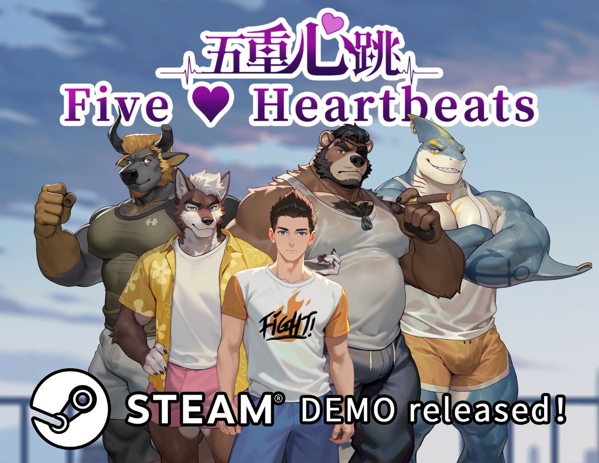 Shan_Yao_Jun's tweet photo. Five Heartbeats is a Furry Visual Novel that immerses you in urban romance. It's now available on Steam with a free DEMO and supports English. Download, experience it, and add it to your wishlist!
https://t.co/fmdjMTAD4n https://t.co/OAHhqZtOV4