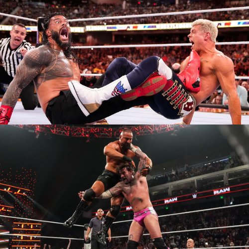 WrestleFeatures's tweet image. WWE&apos;s current plan for the two World Title matches at WrestleMania 42 are:

- Cody Rhodes vs. Roman Reigns III
- CM Punk vs. Bron Breakker

(WOR)
