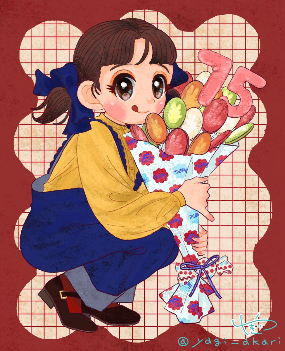 ペコちゃん75周年おめでとうございます🍬 #ペコちゃんイラコン
