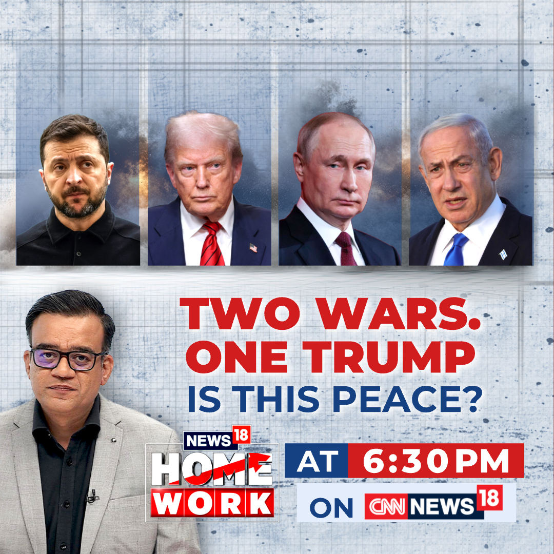 CNNnews18's tweet image. Two Wars. One Trump | Is This Peace? 

Watch #Homework With @AmanKayamHai_ At 6:30 PM Only ON CNN-News18