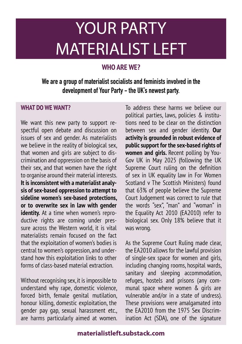 IanSMcNee's tweet photo. @Dykeocletian @thisisyourparty Here's the "reactionary scumbag" leaflet.
Do tell us where the "hatred on transgender people" is.
Do report the #MaterialistLeft and let us know how you get on.
Good luck! We are &amp; will continue to be part of #YourParty. https://t.co/GrxcfAqPb4