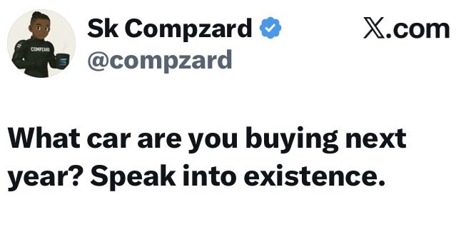 What car are you buying next year? Say it, believe it, and achieve it! 🎤 🚗