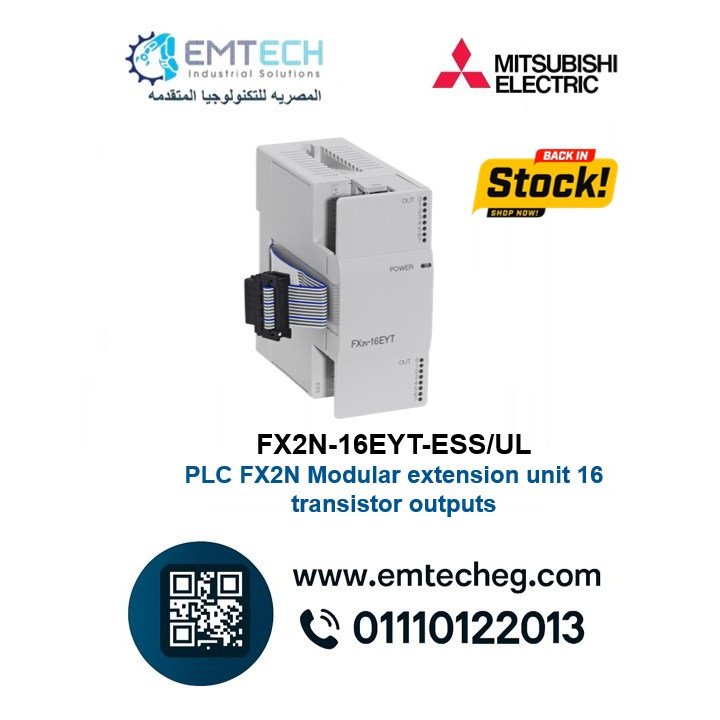 AutomationEgypt's tweet photo. FX2N-16EYT-ESS/UL
PLC FX2N Modular extension unit 16 transistor outputs #plc
Now Available  #stocks
Could you chat with us?
WhatsApp +201110122013 https://t.co/nmCf9TQdeN