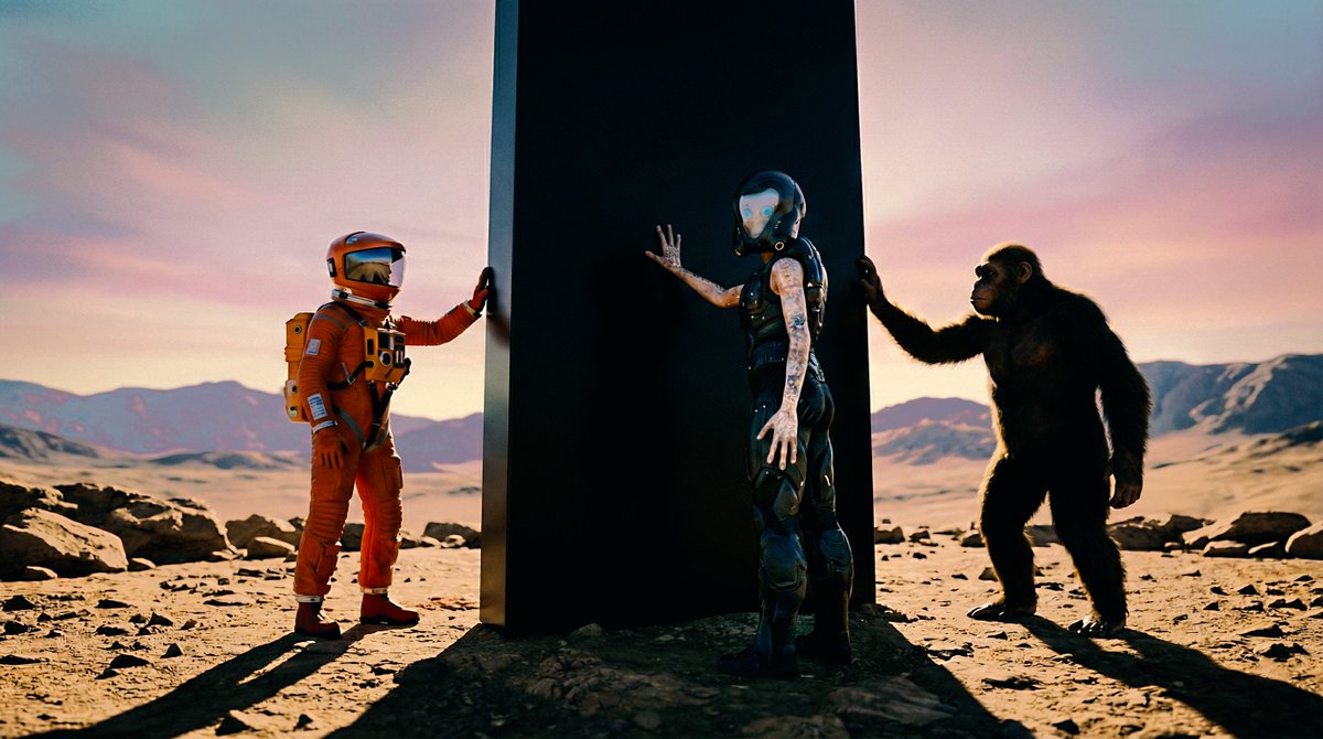 My reinterpretation of Stanley Kubrick's,  2001: A Space Odyssey  ft the iconic Leviathan Voyager 👽 for <a href="/ImmaDegen/">IMMA DEGEN</a>  #VOIDCinema #VOID