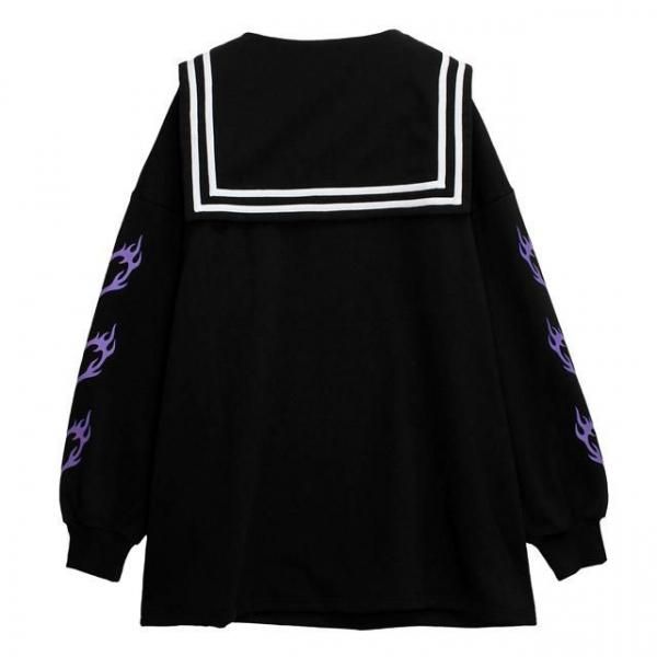 新作入荷】 #LISTENFLAVOR 聖なる炎の十字架セーラーワンピ だぼっと