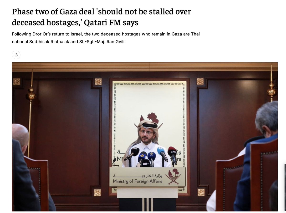 I concur.  Hamas must disarm immediately, as agreed in Trump's peace plan.

BTW, who the fuck asked the Qataris for their opinion.