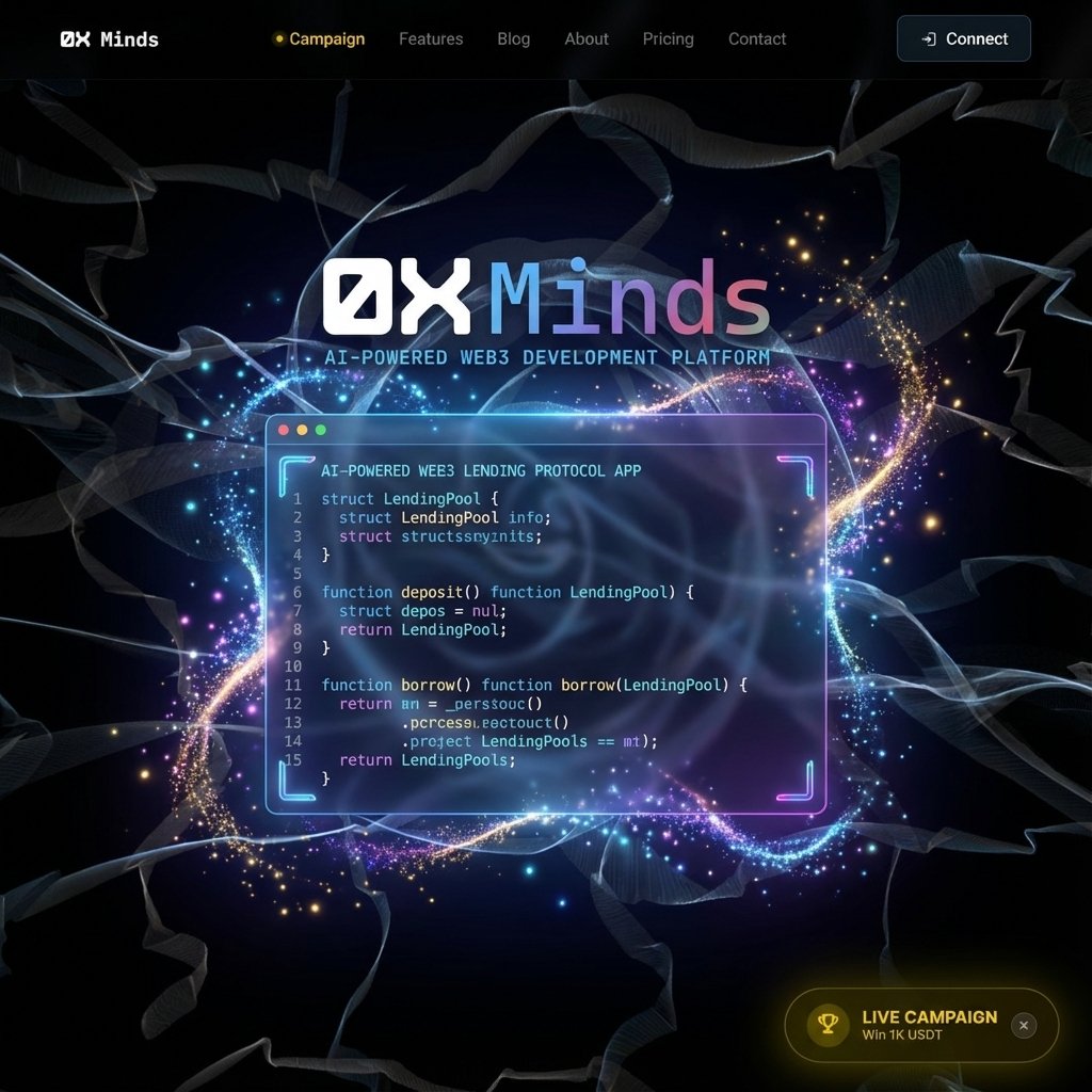 0xminds_ai's tweet image. Try this prompt on 0xMinds and watch it spin up your token in seconds:

 &quot;Generate a token with a 1B total supply and the ticker $MINDS.&quot;

#web3app #aibuilder