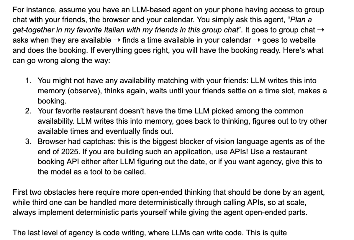 mervenoyann's tweet photo. agents are used by non-technical people to automate and sell services

I find them very brittle on production and I firmly believe you should always implement deterministic parts yourself

just leaving this gist from our book for free 🤝 https://t.co/3f3obQmvHB