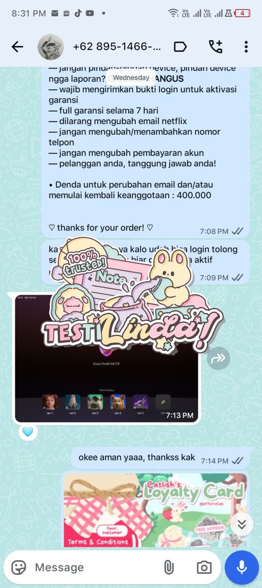 kasiboos's tweet image. ⠀
⠀⠀⠀⠀⠀⠀𓂃 ۫ . ⟡ 𓈒 💌 ꒰‌ linda’s testi ꒱ ‹3
⠀