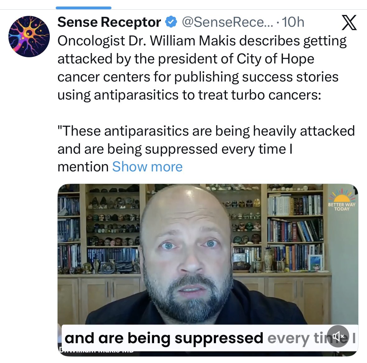 He's not an oncologist 

Turbo cancer doesn't exist 

Worm pills don't treat cancer