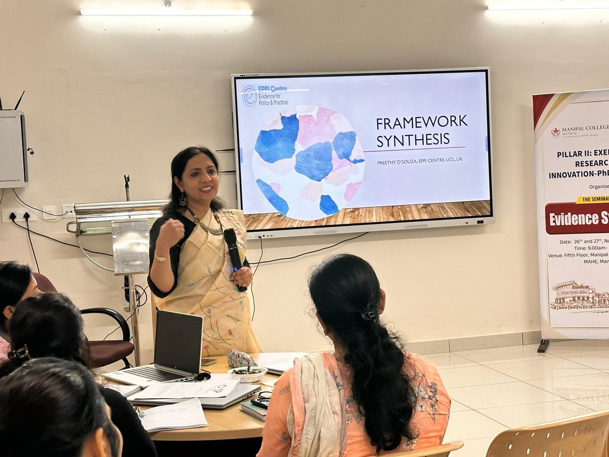 Evidence Synthesis Seminar <a href="/MconManipal/">MCON_Manipal</a> <a href="/MAHE_Manipal/">Manipal Academy of Higher Education</a> Nov 26–27 empowered researchers with skills in evidence synthesis, systematic reviews, meta-analysis &amp; reporting using PRISMA. 17 participants benefited from expert-led sessions #ResearchExcellence #MAHE #EvidenceBasedPractice