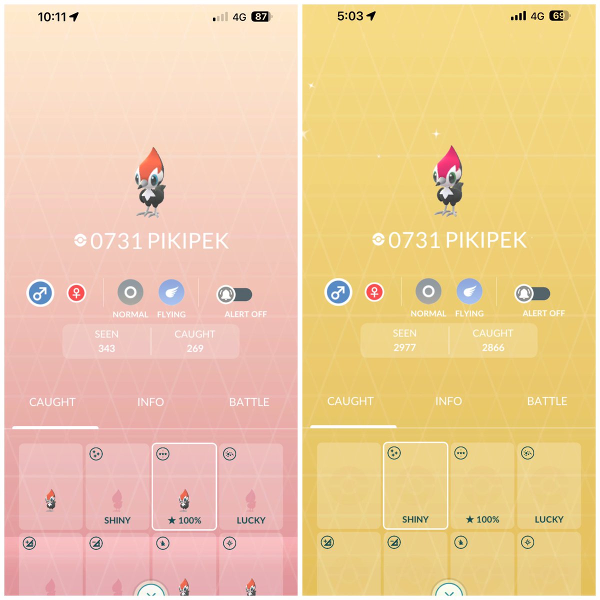 ausbubbles's tweet image. 🐦PIKIPEK COMMUNITY DAY 🐦

2597 catches (new PB)
113 shinies 

Most caught in a community day for me. I don’t know if I can ever break this 🥲

#PokemonGO #PokemonGOCommunityDay
