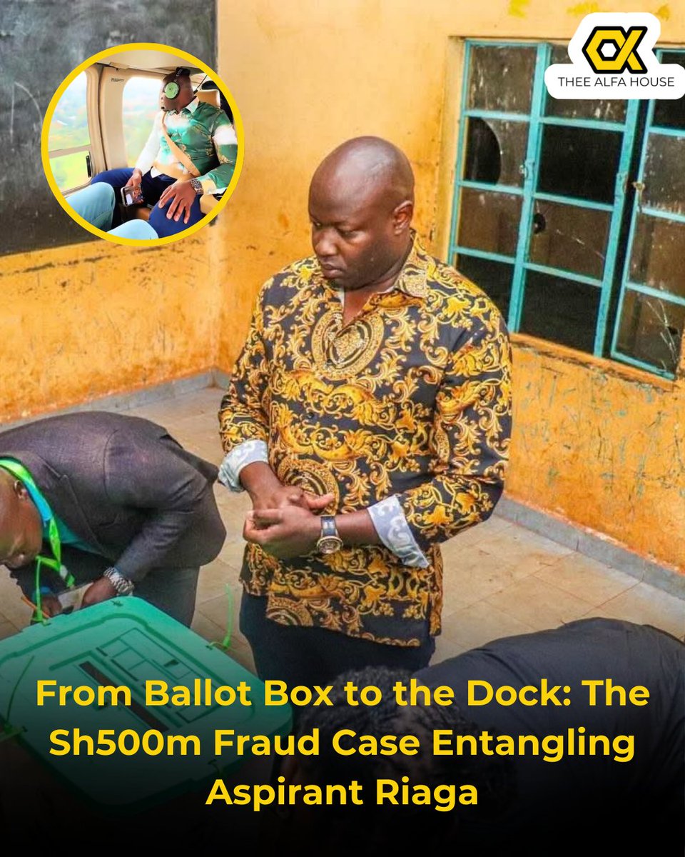 thee_alfa_house's tweet image. He was the Moneybags of Kasipul - flying choppers and flaunting a luxurious lifestyle. But now? A crushed political dream. A man in DCI radars: this is the dramatic new reality for aspirant Robert Riaga, now targeted in a sweeping DCI probe into an alleged Sh500 million…