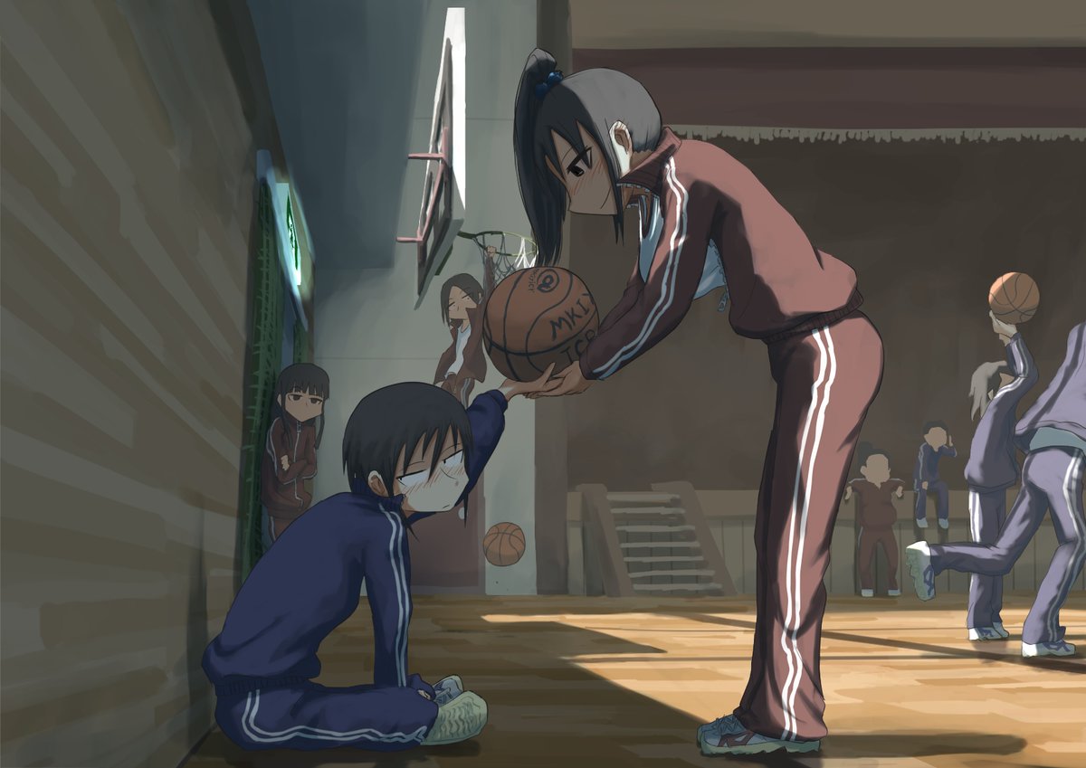 #今月描いた絵を晒そう
これ1枚

他の生徒たちの目がある中でもわざと投げよこして
こっそり触れ合うチャンスを作ってくる女友達