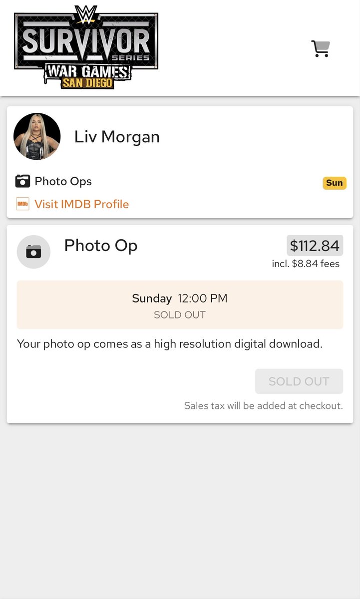 CauseILoveTruth's tweet photo. Liv Morgan just SOLD OUT her #SurvivorSeries #WorldGames photo op in like 5 hrs https://t.co/tVTOqX7Pwj