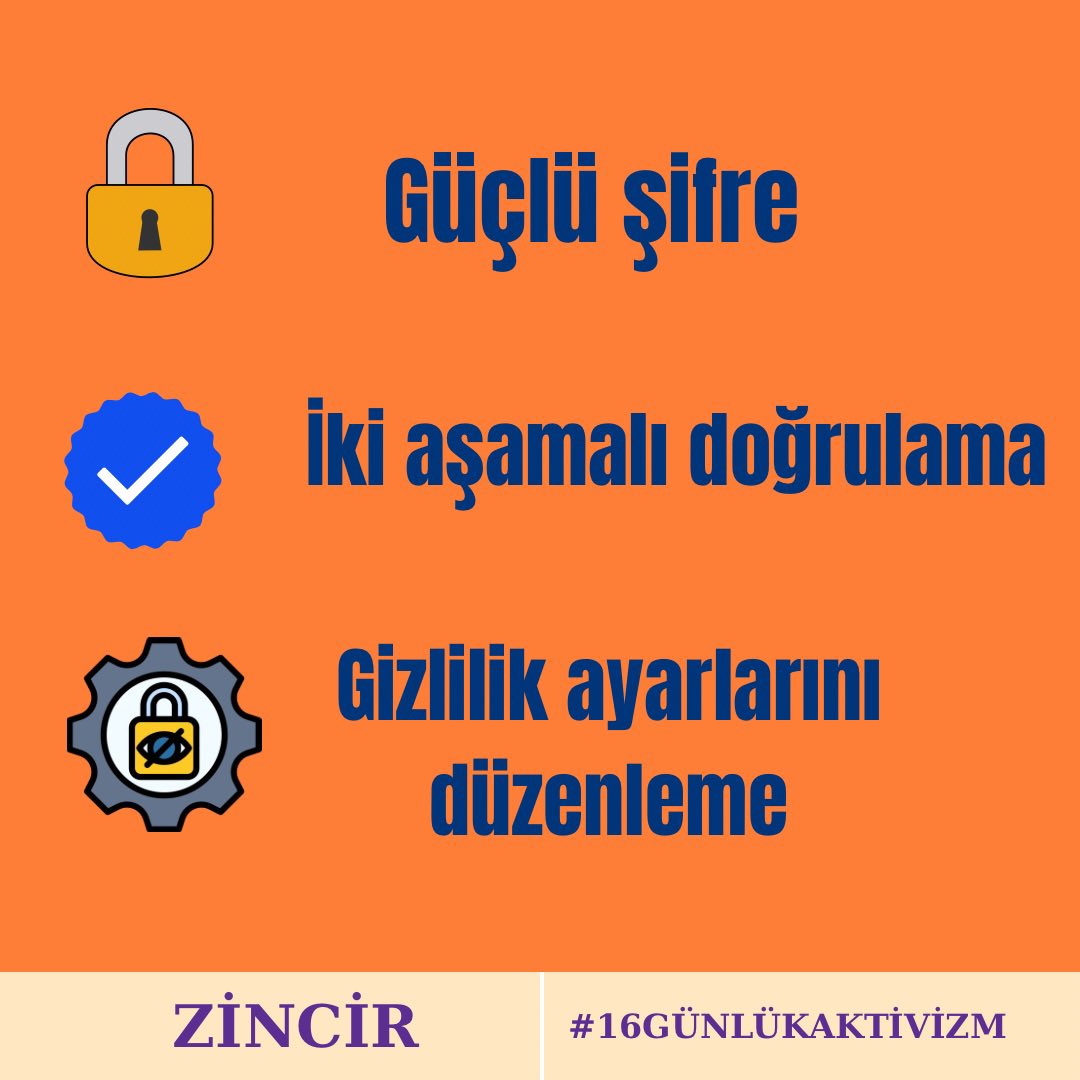 Dijital şiddetin önemli bir kısmı da, kadınların hesaplarına erişim girişimleri, parola kırma, izleme ve gizlilik ihlalleri üzerinden gerçekleşiyor.
Bu nedenle dijital güvenlik, sadece bir teknoloji meselesi değil—bir güçlenme aracıdır.
#DijitalŞiddet #NoktayıKoy🟠