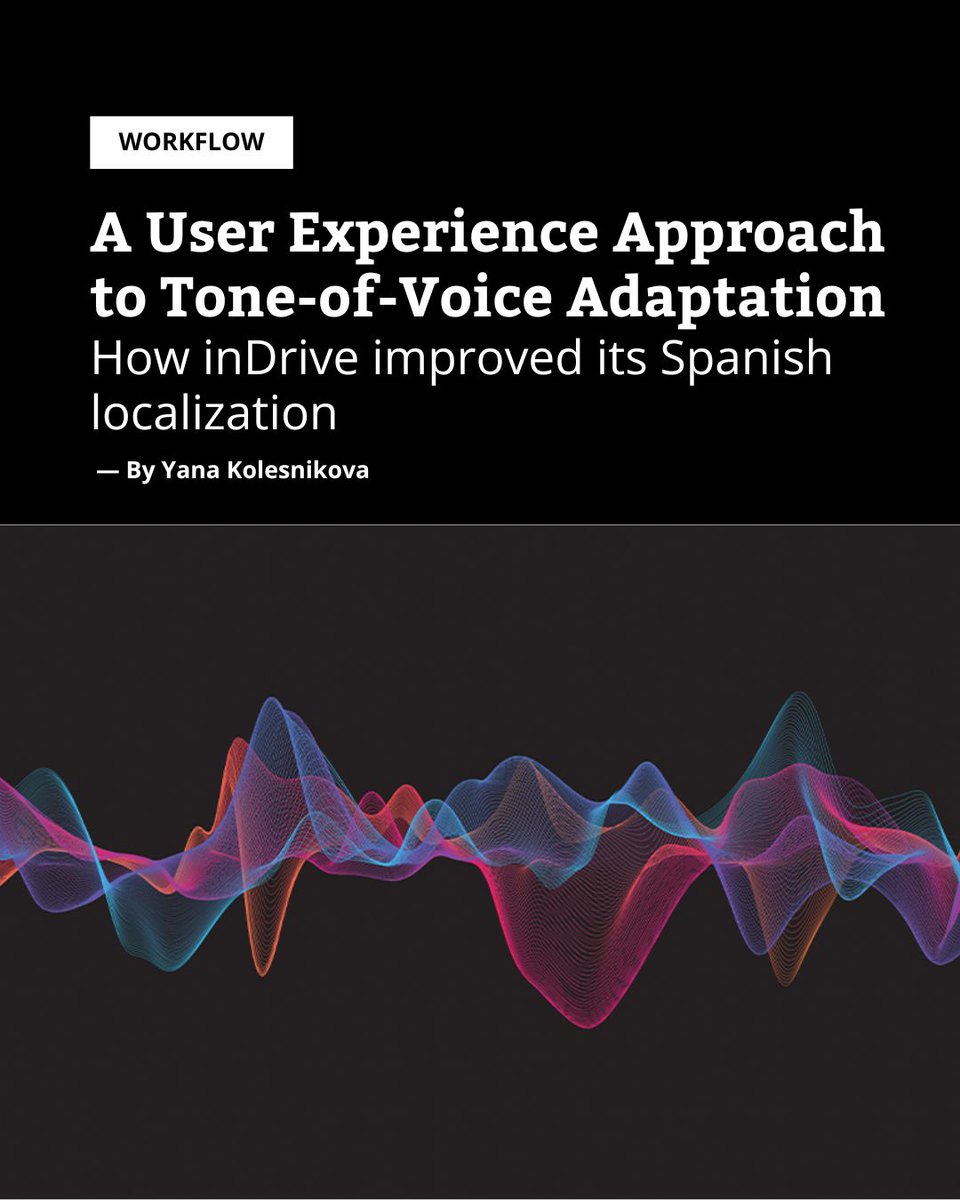multilingualmag's tweet image. This article by Yana Kolesnikova examines how inDrive improved the quality and consistency of its Spanish localization through a UX-driven approach to tone-of-voice adaptation.
Read more&amp;gt; buff.ly/sJ3Lr0F 

#Localization #UXWriting #SpanishLanguage #UserExperience #LQA…