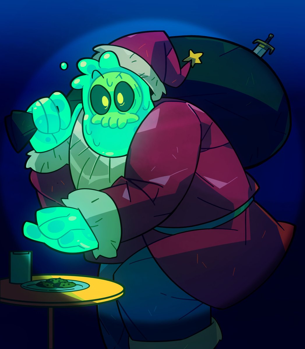 jumpster_jus's tweet image. Sneaky sneaky~

Looks like someone&apos;s ready for the holidays. Will you be on his nice list?

🎄🎅🟢
#monsterprom #monsterpromfanart