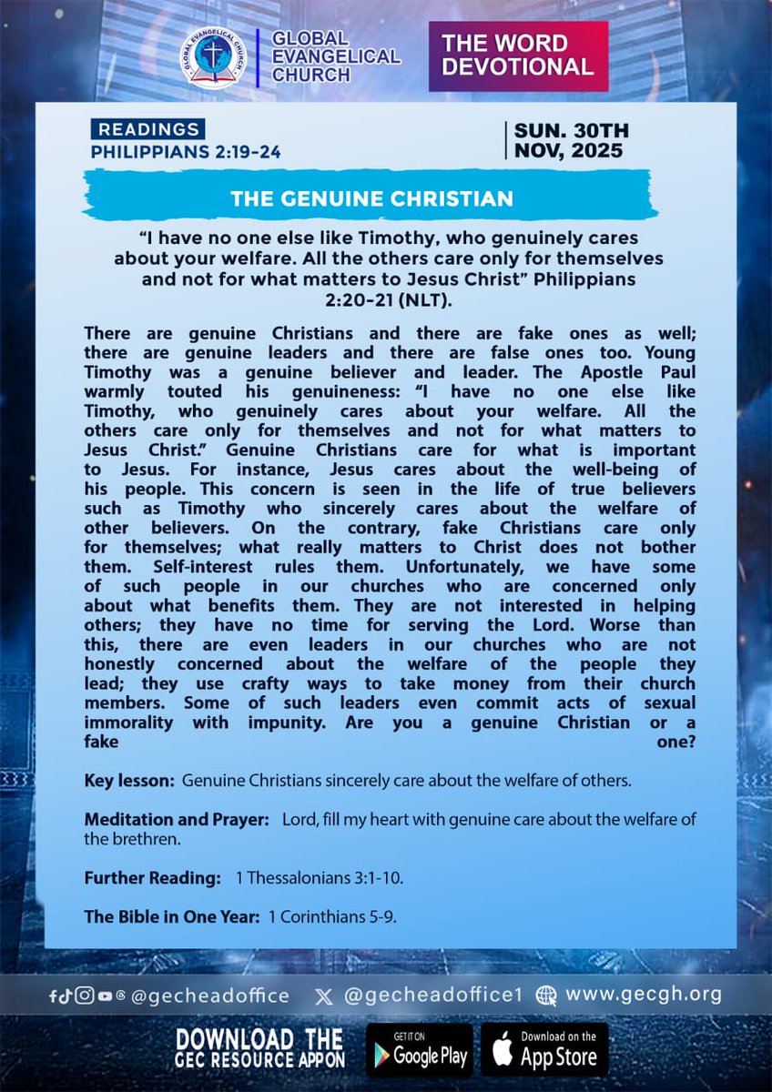 gecheadoffice1's tweet image. TheWordDevotional: 30th November 2025  #GEC #GEMM #gecheadoffice
