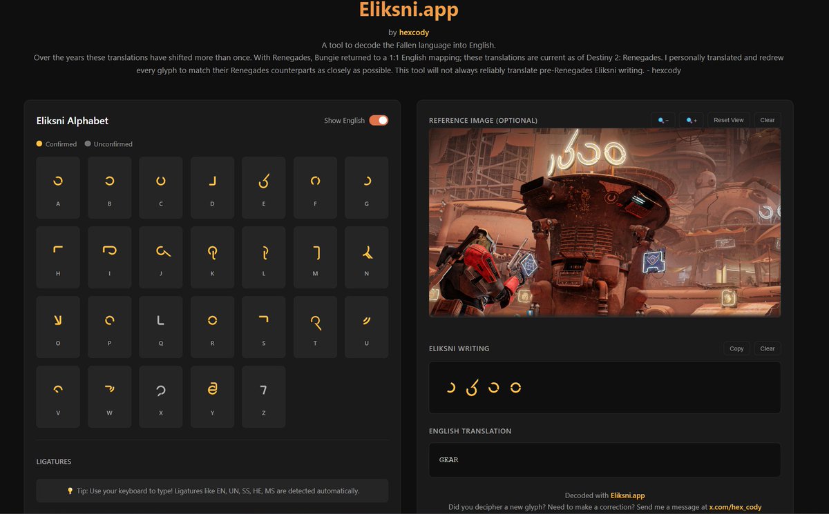 hexcody | Eliksni.app developer | tweet media