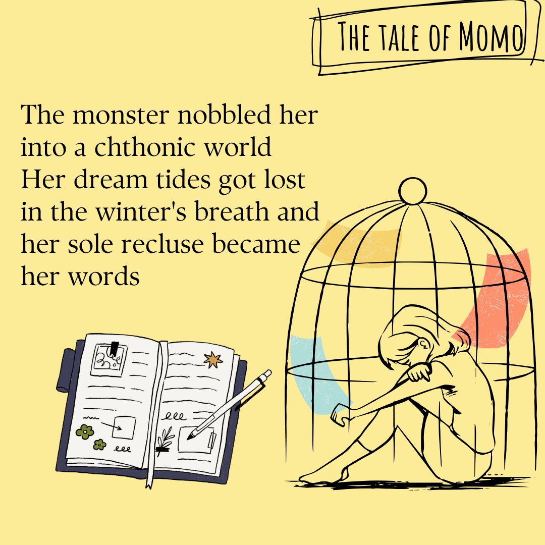 Nehasnotebook's tweet image. The take of Momo
Full poem here: instagram.com/p/DRrDOknkYDQ/…

#UnchainedSymphonies 
#Vss365 #poetry #storiesbringustogether
#VssFantasy 
#soulseedslove 
#fairytalepoets 
#loveletters