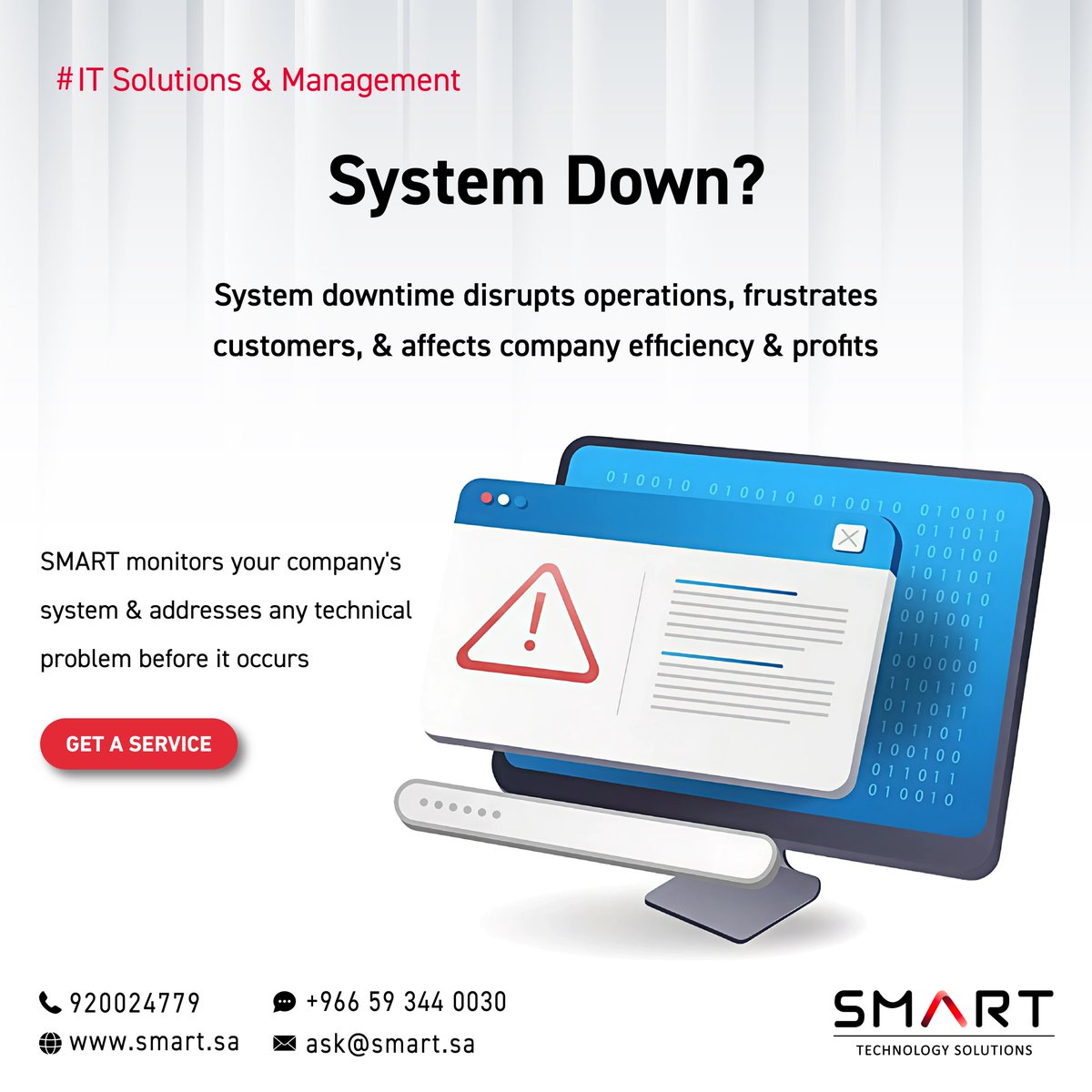 SmartTechSA's tweet image. شركة سمارت تقدم لك الدعم التقني الكامل المزود بأفضل الحلول التقنية الحديثة.
تواصل معنا عبر الواتس اب - الرابط في البايو 👆🏻

SMART provides you with full technical support, equipped with the best modern technical solutions.
Contact us via WhatsApp - link in Bio👆🏻

#سمارت #SMART