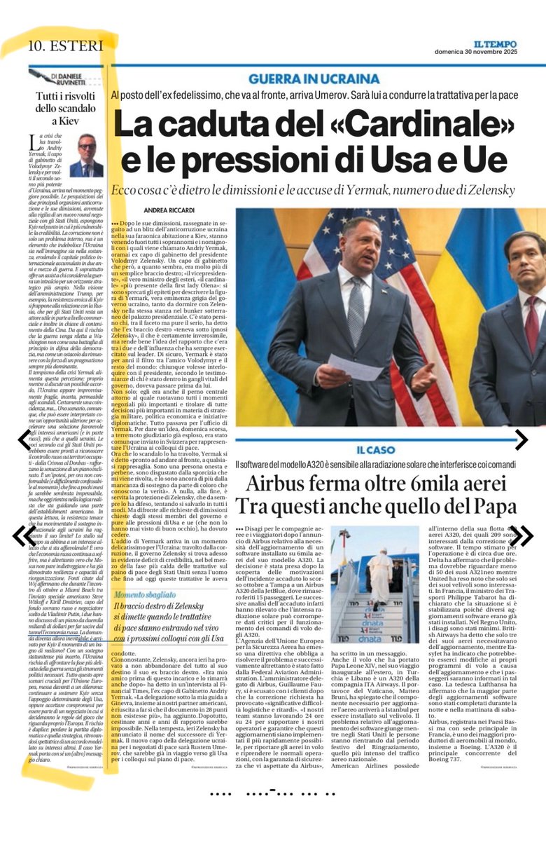 Il terremoto politico a Kyiv arriva in un momento decisivo della guerra: pressioni esterne, giochi di potere interni e un possibile negoziato USA-Russia sullo sfondo.
Nel mio pezzo oggi su Il Tempo provo a mettere ordine e spiegare che cosa c’è davvero in gioco.