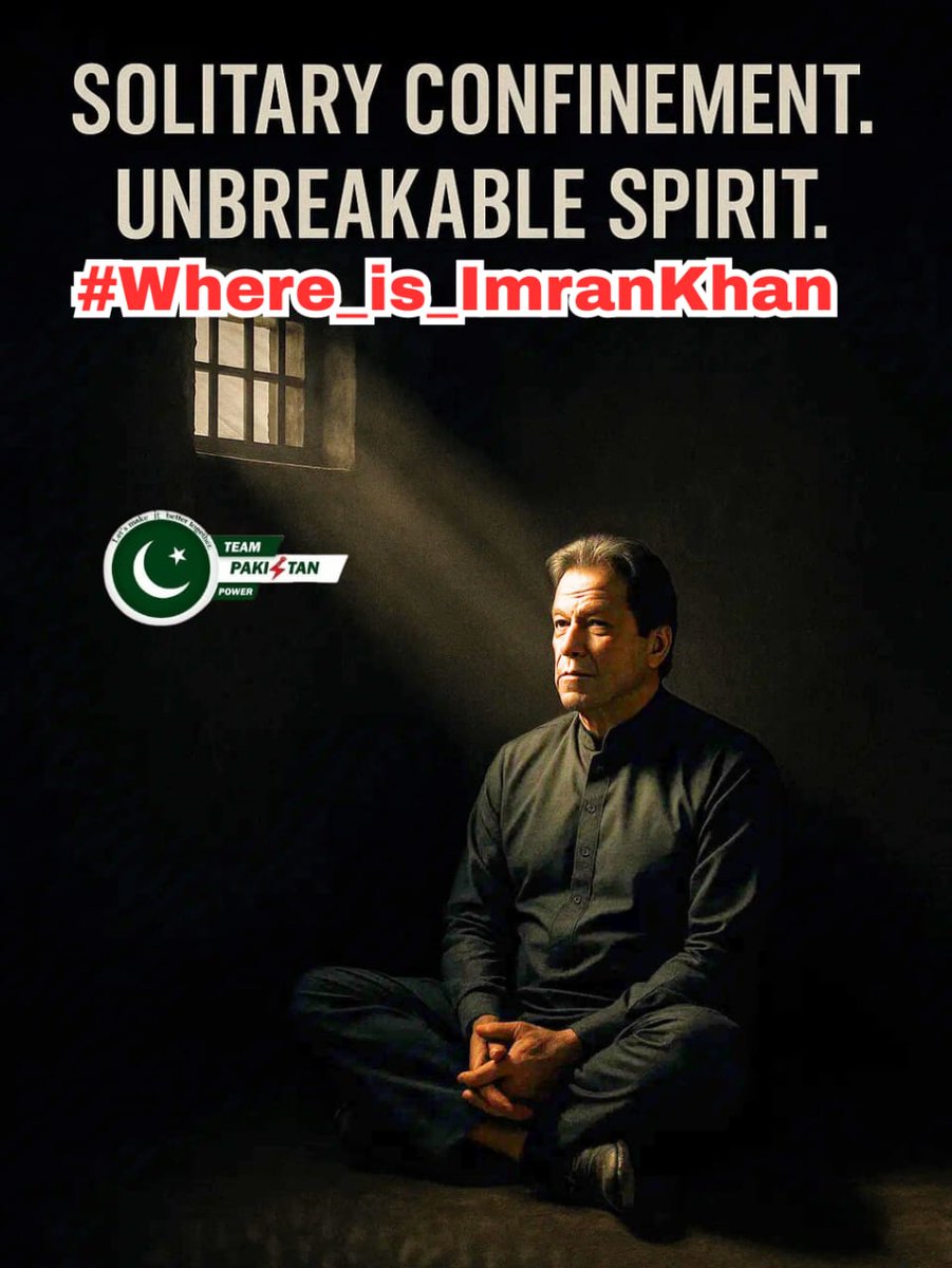 Justice delayed, denied, and silenced. We demand immediate access to <a href="/ImranKhanPTI/">Imran Khan</a> .

#Where_is_ImranKhan

<a href="/TeamPakPower/">Team Pakistan Power</a>
Proof of life