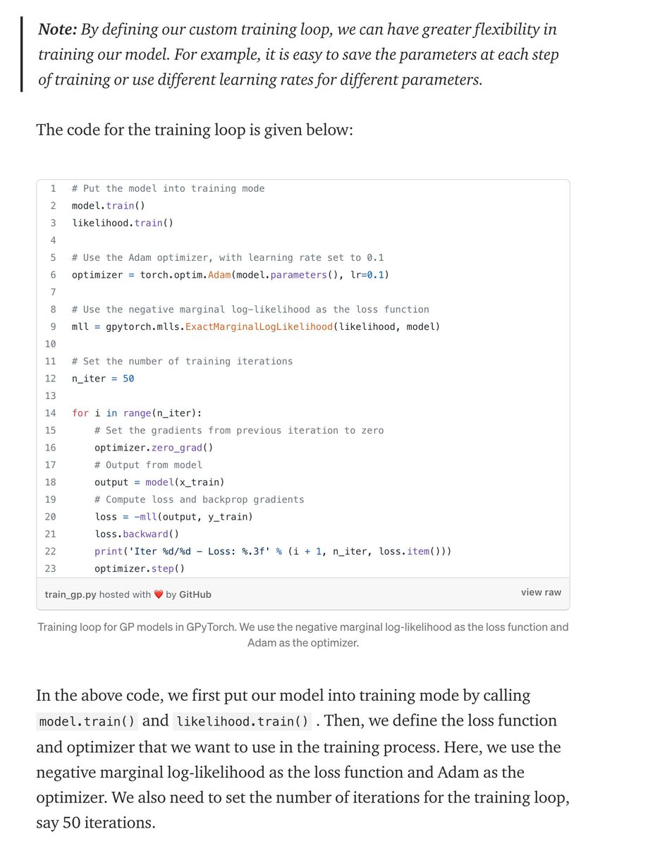 gp_pulipaka's tweet image. Gaussian Process using GPy. 

#BigData #Analytics #DataScience #AI #MachineLearning #IoT #IIoT #PyTorch #Python #RStats #TensorFlow #JavaScript #ReactJS #CloudComputing #Serverless #DataScientist #Linux #Programming #Coding #100DaysofCode
geni.us/GP-GPyTorch

Gaussian…