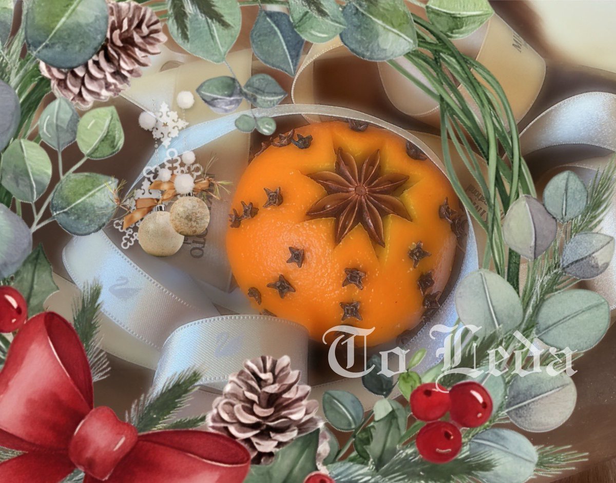 roseleonliliy78's tweet photo. Orange Pomander🍊✨🎄🌟
Christmas🎄に幸運を呼ぶ香りのお守りを🦢🎸レダオーに!!
素敵なクリスマスが訪れますように💗✨🌟
コチラはレダオの楽曲🎼
「Octagram」🌟をイメージして💭✨作成(ㅅ´ ˘ `)💗
#octagram #leda #MerryChristmas #orangepomander https://t.co/F3Dse9OzJx