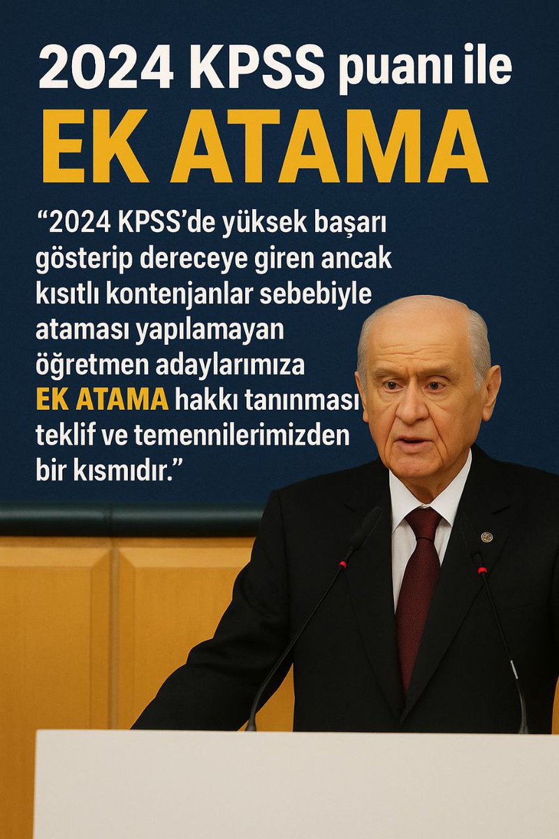 Şehir şehir dolaşarak sürdürdüğümüz çaba, 25 bin kadro müjdesi ile sonuçlanmalıdır. 2024 KPSS ek atama ile kadronun ilan edilmesini bekliyoruz
 <a href="/RTErdogan/">Recep Tayyip Erdoğan</a> <a href="/oktay_saral/">Oktay SARAL</a> <a href="/dbdevletbahceli/">Devlet Bahçeli</a> <a href="/MHP_Bilgi/">MHP</a> <a href="/profzuhaltopcu/">Prof.Dr. Zühal TOPCU</a> #Külliye2024KpssEkYirmiBeşBin