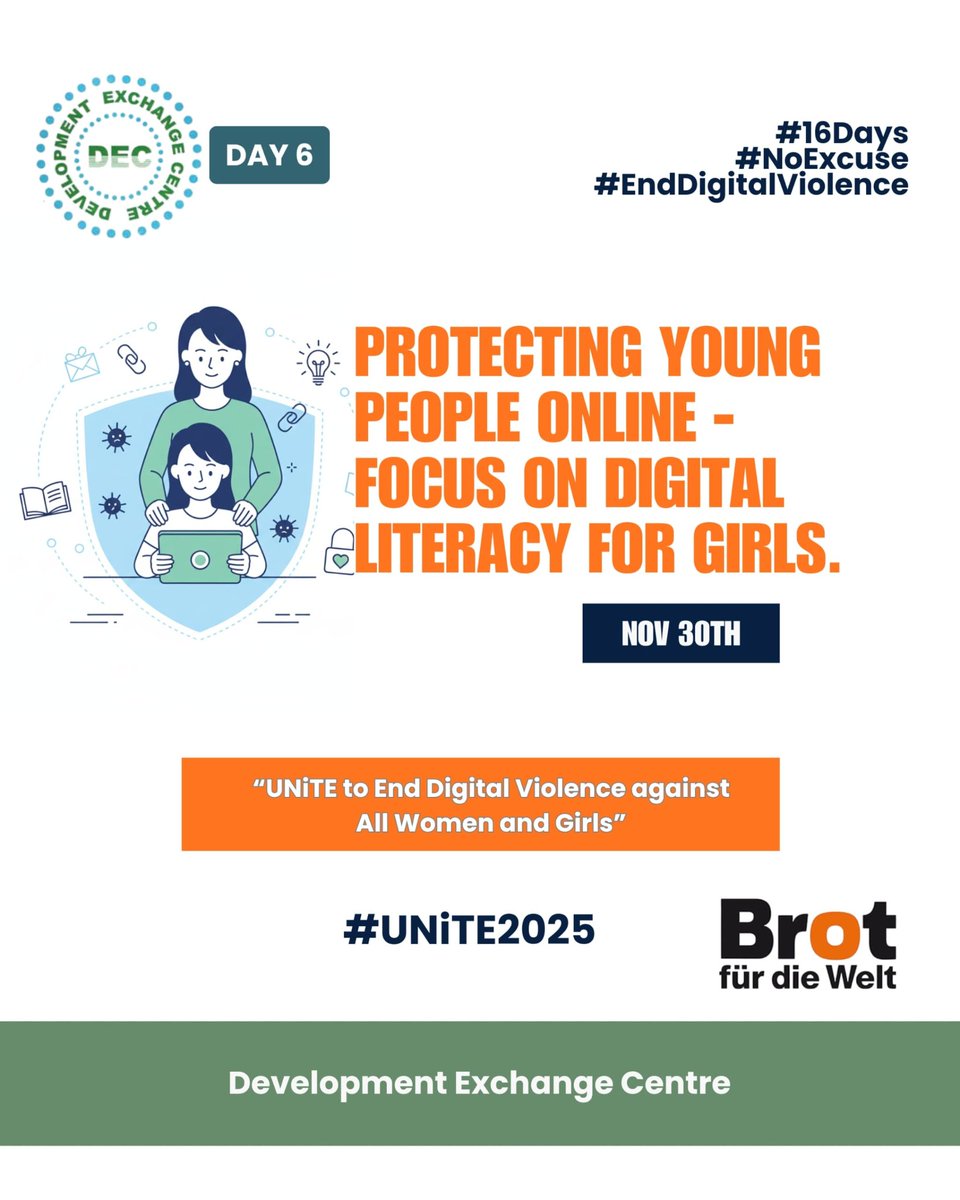 Protecting young people online starts with empowering girls through strong digital literacy. DEC advocates for safer spaces, awareness, and skills that help girls navigate risks and thrive confidently in the digital world. #DECcares #DigitalSafety
