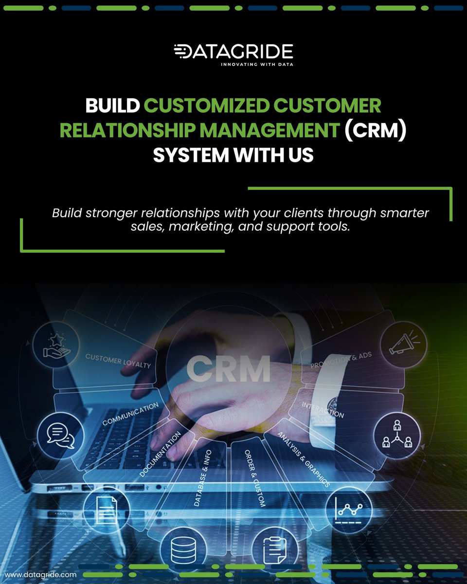 datagride's tweet image. Build Stronger Client Relationships. Faster.

A Customized CRM is the engine for smarter sales, marketing, and support. Stop adapting to software and start using software that adapts to you.

#CRMStrategy #CustomerLoyalty #TechSolutions