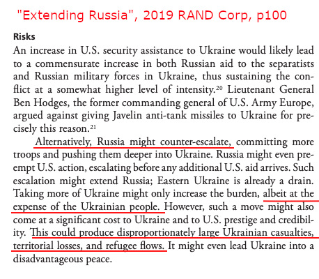 <a href="/OlgaPatl/">Olga Patlyuk 🇺🇦</a> Until you supported a US coup and starting attacking civilians in the Donbas.

FTFY.

This is the analysis of what could happen to Ukraine if the US continued their "Lethal Aid" program. All of the consequences have been known and accepted for at least 6 years: