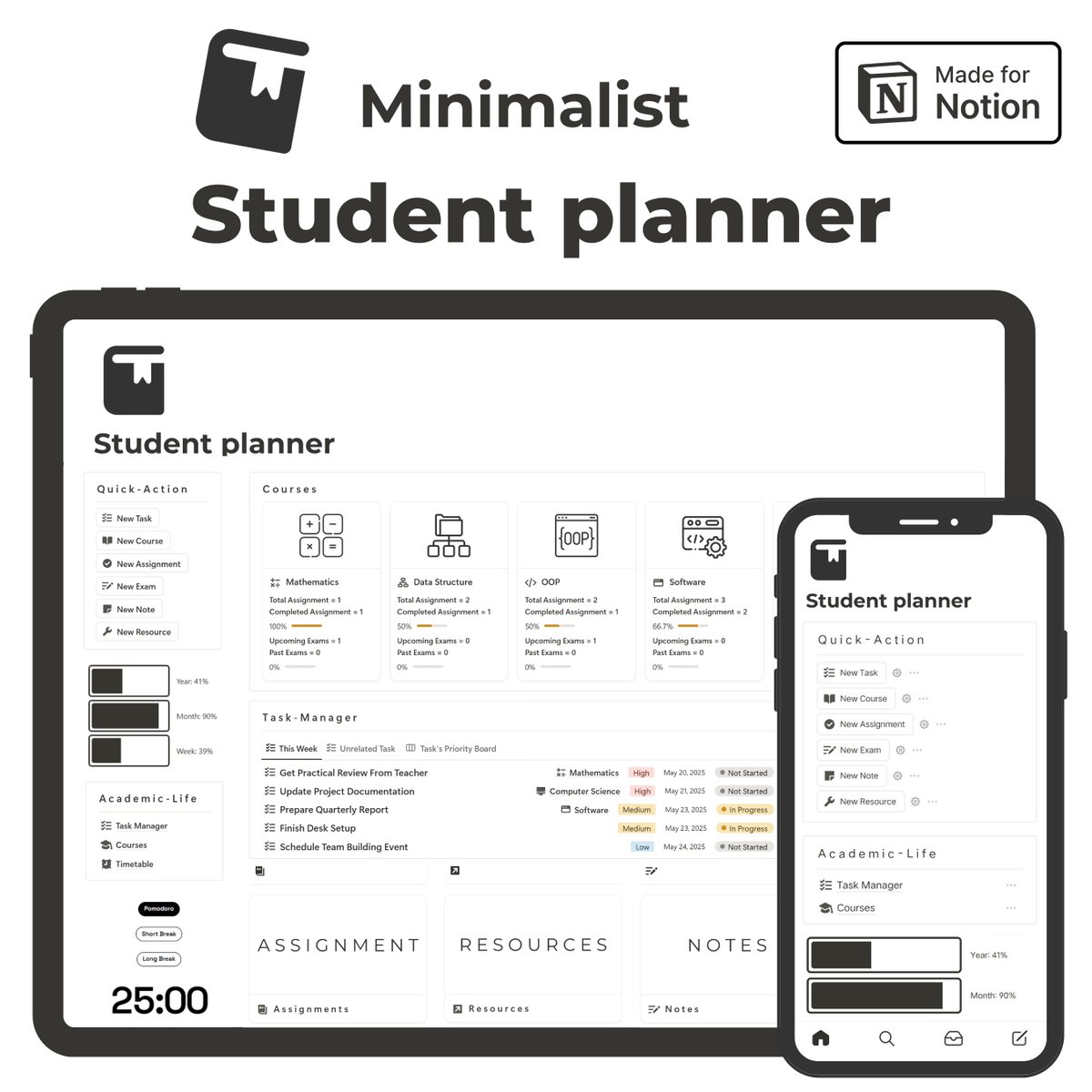 Notiondashboard's tweet image. 4 Free Notion templates everyone should use