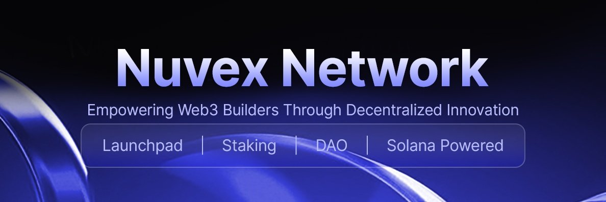 Introducing Nuvex Network, the next evolution of fair token launches on Solana.
Built for transparency, security, and true community ownership.

🔹 Fair-launch ecosystem
🔹 Staking for NVX holders
🔹 DAO governance
🔹 Anti-rug architecture
🔹 Native Nuvex DEX coming soon

Join