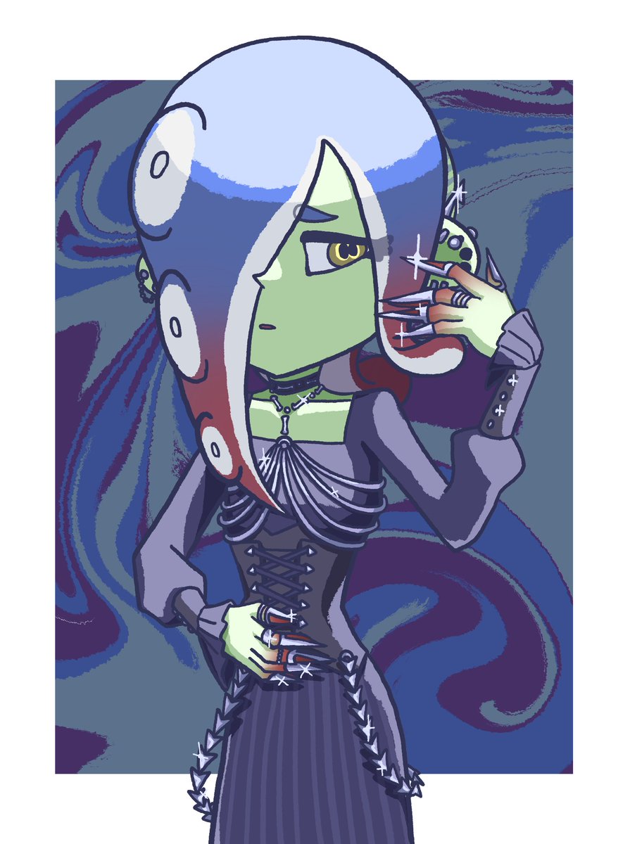 6d3c32_cn's tweet image. 骨のないイカタコに骨モチーフの服を着せたい