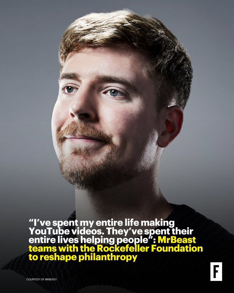 LadyAfro17's tweet photo. MR. BEAST COLLABORA CON LA ROCKEFELLER FOUNDATION

IL 1º GIUGNO 2025 RAGGIUNGE I 400'000'000 Di iscritti

Il 25 ottobre 2019 MrBeast insieme ad un ex ingegnere della NASA, lo youtuber Mark Rober, hanno organizzato un evento di raccolta fondi su YouTube chiamato #TeamTrees: l’obiettivo era di raccogliere 20 milioni di dollari per la Fondazione Arbor Day entro il 1º gennaio 2020 e piantare un albero per ogni dollaro raccolto entro dicembre 2022.

I suoi video si incentrano su raccogliere fondi per iniziative "meritorie" per l' agenda globalista (saranno meritorie anche per la Rockefeller Foundation evodentemente): un influencer sui giovani per estrarre ricchezza dai ragazzi attraverso la motivazione etica, sostenibile o di sfida tecnologica verso il nuovo mondo...ovvero un agente pubblicitario dell' elite globalista.

#29novembre #30novembre 
#MRBEAST #USA 
#ROCKEFELLER_FOUNDATION
#AGENDA_2030 #AmericaNews

https://t.co/9PEOEefIw5