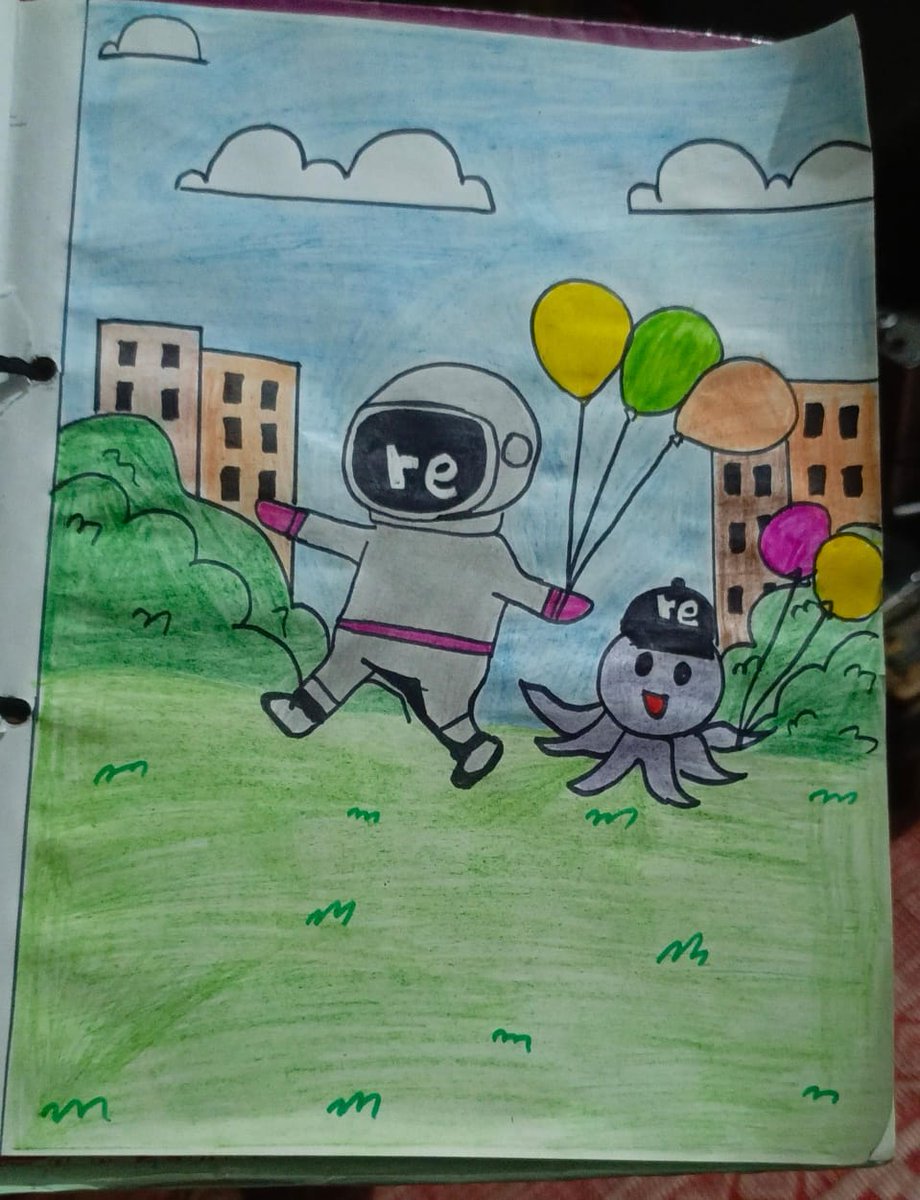 IDREES_ETH's tweet image. @re drew this with crayons and love 

Buffy + octopus balloon adventure!

re re re 💜
#reprotocol 
@ChazEevee @miketwinks 
@REprotocol @karnsaroya @thecliffwhite
