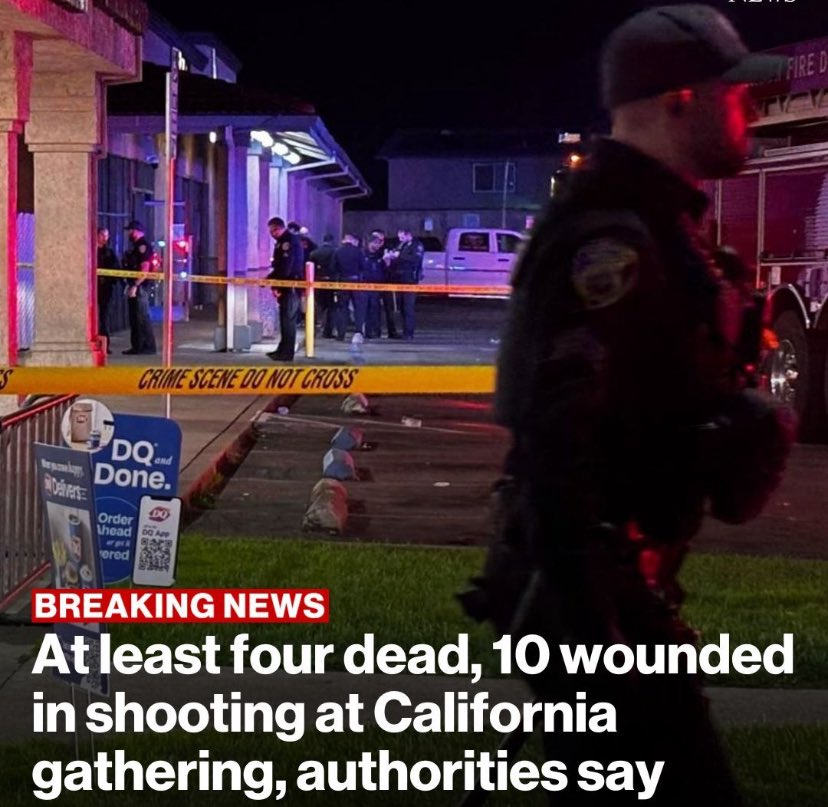 RWNEWSNETWORK's tweet image. Four people died after 14 people were shot at a family gathering in Stockton, in Northern California, on Saturday night, police said.