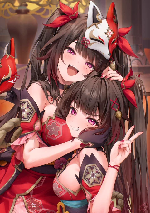 「本物の花火はどっちでしょ～?」(片方は主人公) #崩壊スターレイル