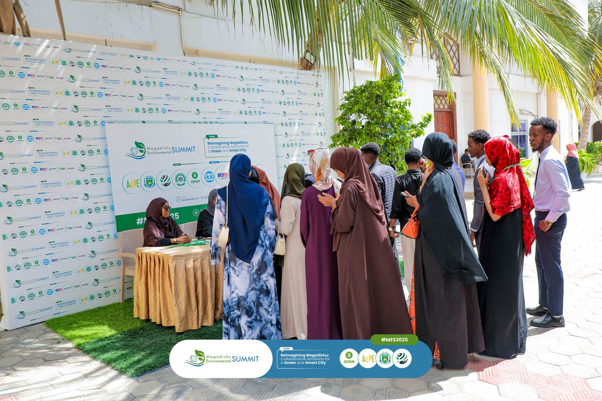 MogEnvSummit's tweet photo. Here we Go the @MogEnvSummit Day 2 kicks off We’re diving straight into powerful conversations, fresh ideas, and bold solutions for a greener, smarter Mogadishu.

#MES2025 https://t.co/cgAs5h1nKV