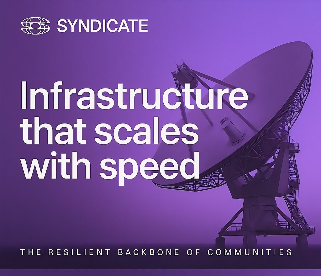 Prospee7's tweet image. The thing about real infrastructure is that it’s invisible, right up until the exact moment you can’t live without it.
Power. Water. Bandwidth. Roads.
None of it feels important… until it breaks.

That’s why @syndicateio hits differently.

It’s not screaming for attention.
It’s…